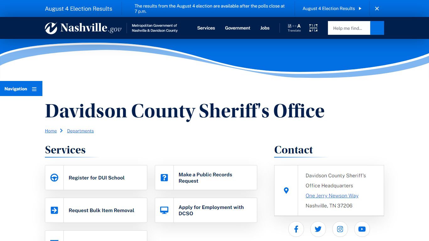 Davidson County Sheriff's Office | Nashville.gov