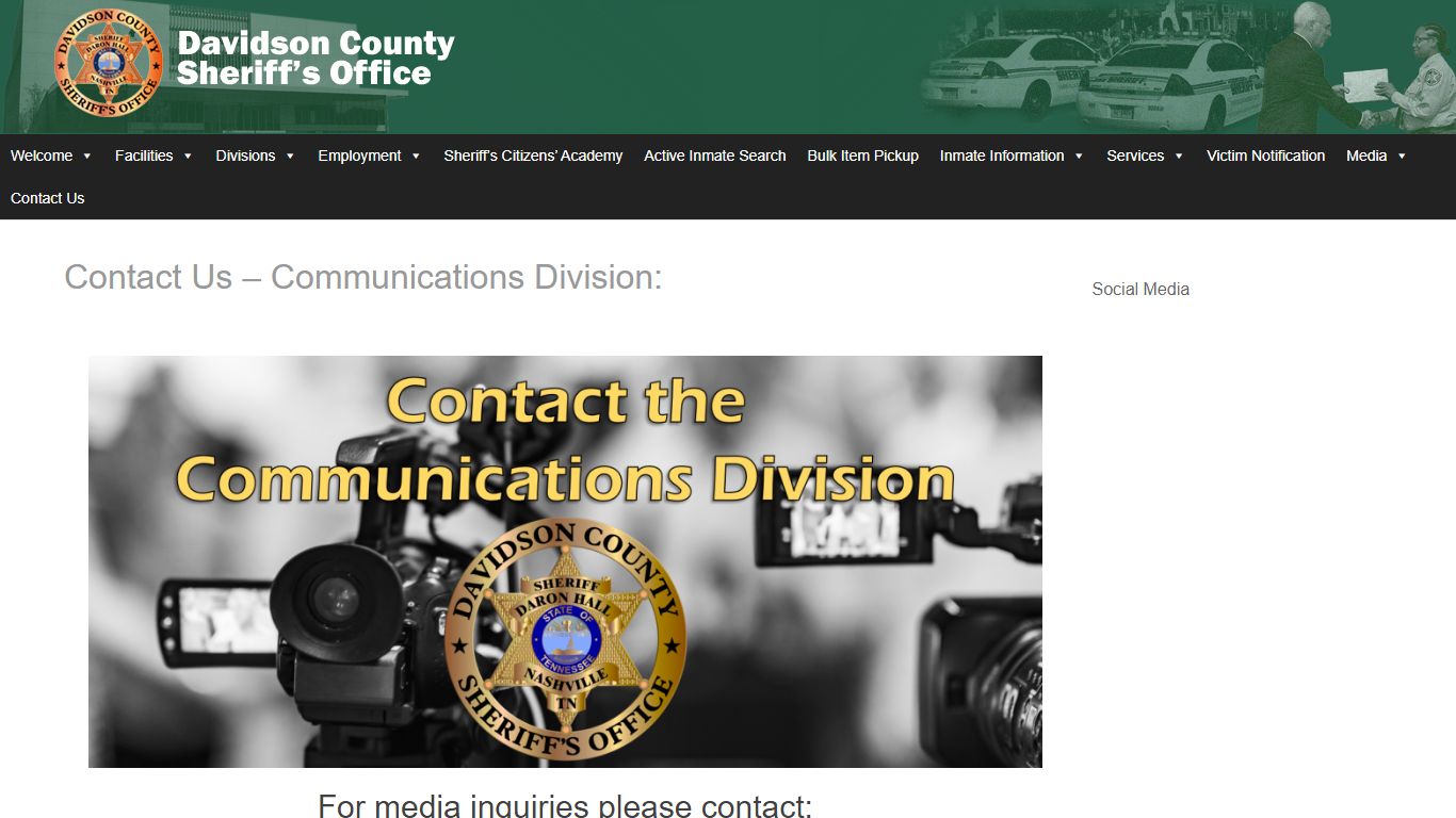 Communications Division: - sheriff.nashville.gov